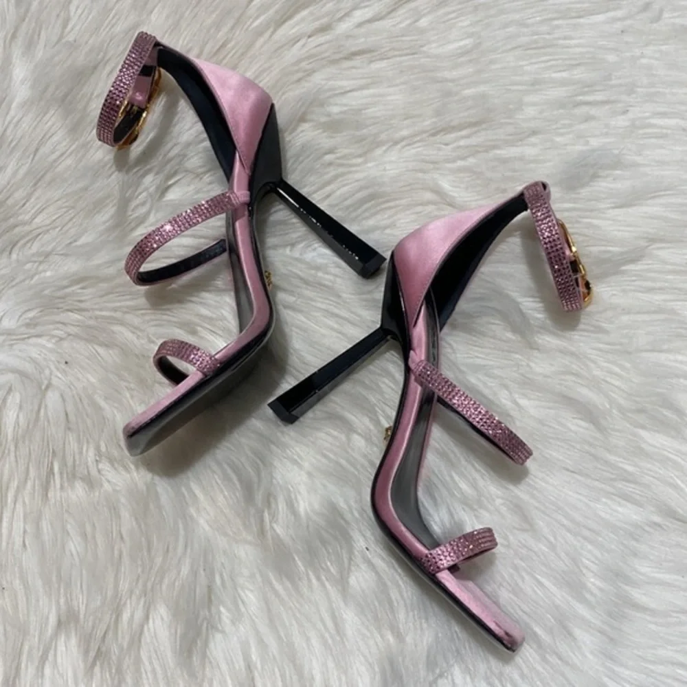 Versace Crystal Embellished ankle strap sandal size 35EU - Picture 14 of 17